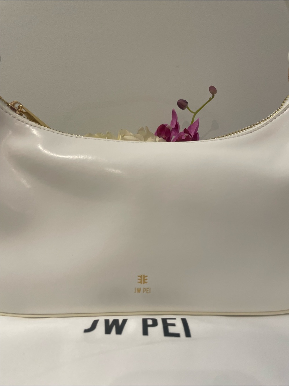 JW PEI White Vegan Leather Shoulder Bag - Picture 2 of 12